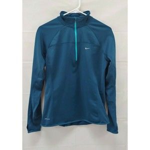 Nike Womens Jacket Medium Running Dry Fit Thumbholes 1/4 Pullover Long Sleeve